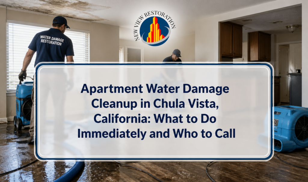 Apartment Water Damage Cleanup in Chula Vista, California: What to Do Immediately and Who to Call